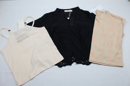 Set Bluse zwei T-Shirts Mädchen 134/140