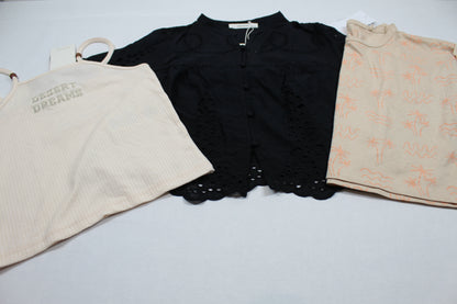 Set Bluse zwei T-Shirts Mädchen 134/140