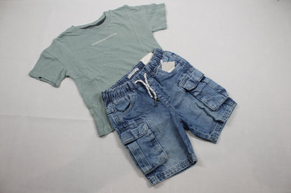 Set T-Shirt kurze Jeans Jungs 92/98 Outlet