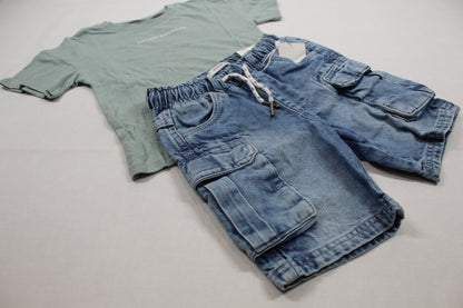 Set T-Shirt kurze Jeans Jungs 92/98 Outlet