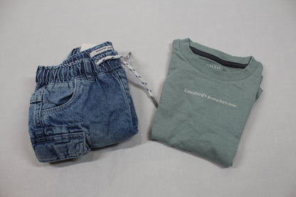 Set T-Shirt kurze Jeans Jungs 92/98 Outlet