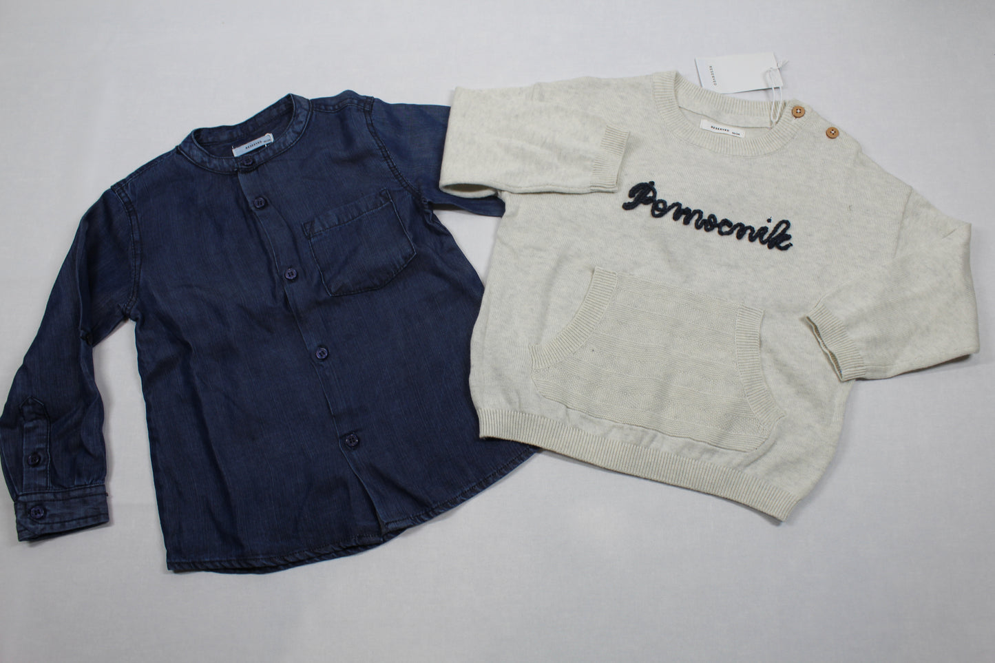 Set Jeanshemd Pullover Jungs 86/92 Outlet