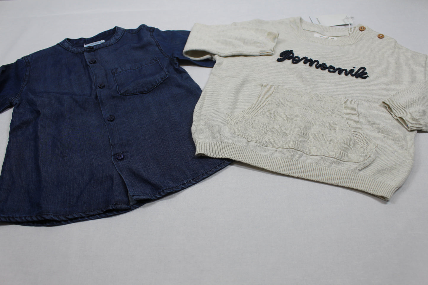 Set Jeanshemd Pullover Jungs 86/92 Outlet