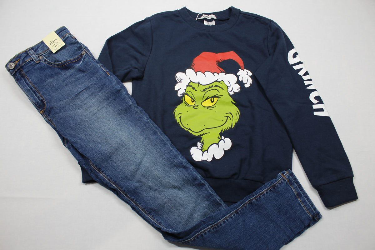 Set Bluejeans Pulli Grinch Jungs 134/140 Outlet