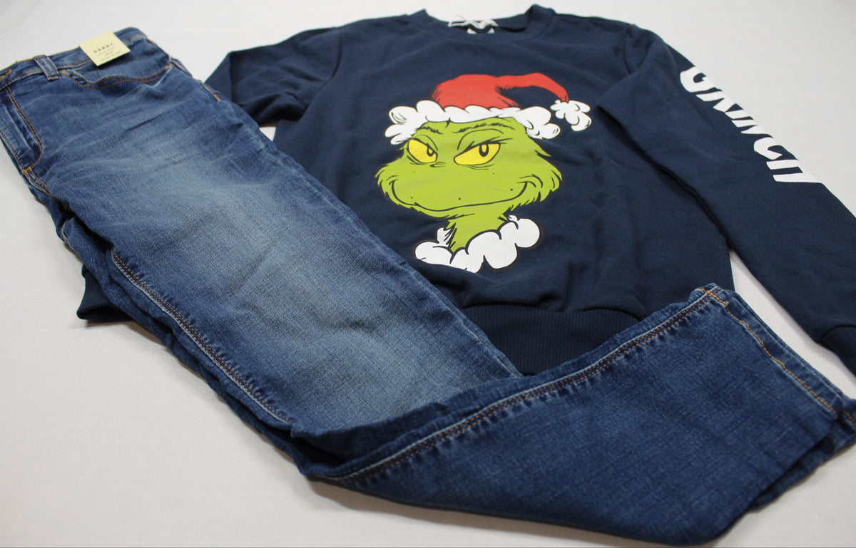 Set Bluejeans Pulli Grinch Jungs 134/140  Outlet