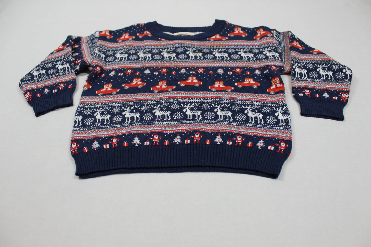 süßer Pullover mit Weihnachtsmotiv für Jungs 92