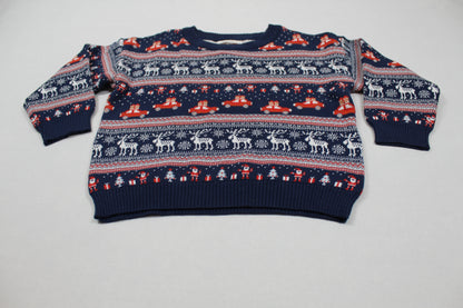 süßer Pullover mit Weihnachtsmotiv für Jungs 92