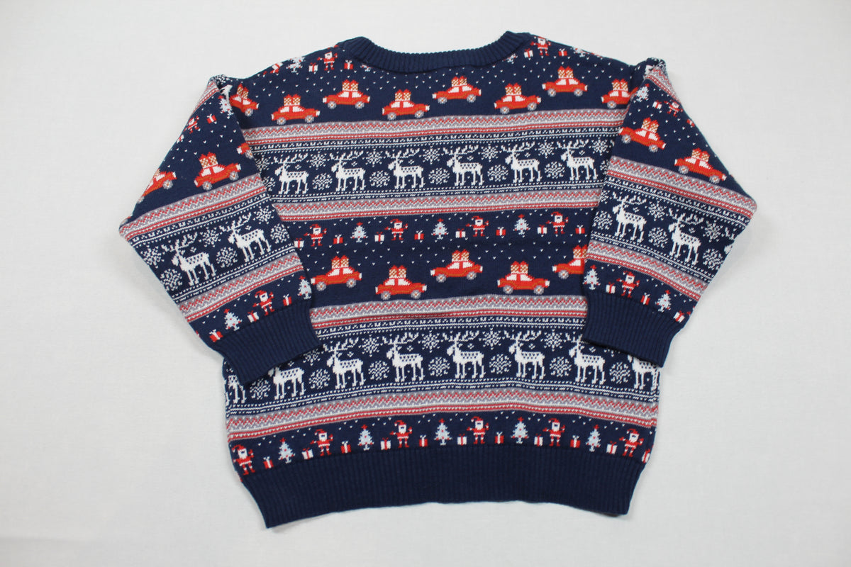 süßer Pullover mit Weihnachtsmotiv für Jungs 98