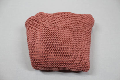 Strickpullover mit Rollkragen rosa für Mädchen 128
