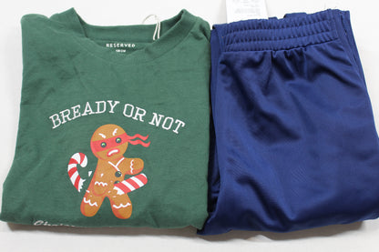 Jogginghose + Langarmshirt mit Weihnachtsmotiv 122/128 Jungs