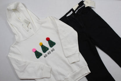 Jeans + Hoodie Weihnachtsmotiv 122 für Mädchen