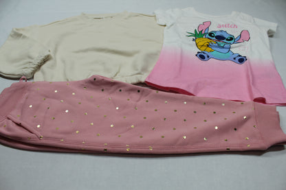 Set Jogging Hose T-Shirt (Stitch) Pulli Mädchen 104-110 Outlet