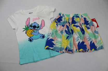 Rock T-Shirt (Stitch) Mädchen 110/116 Outlet