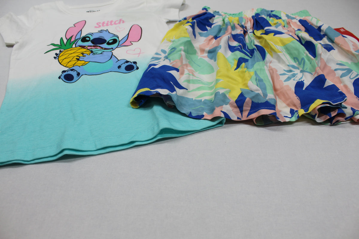 Rock T-Shirt (Stitch) Mädchen 110/116 Outlet