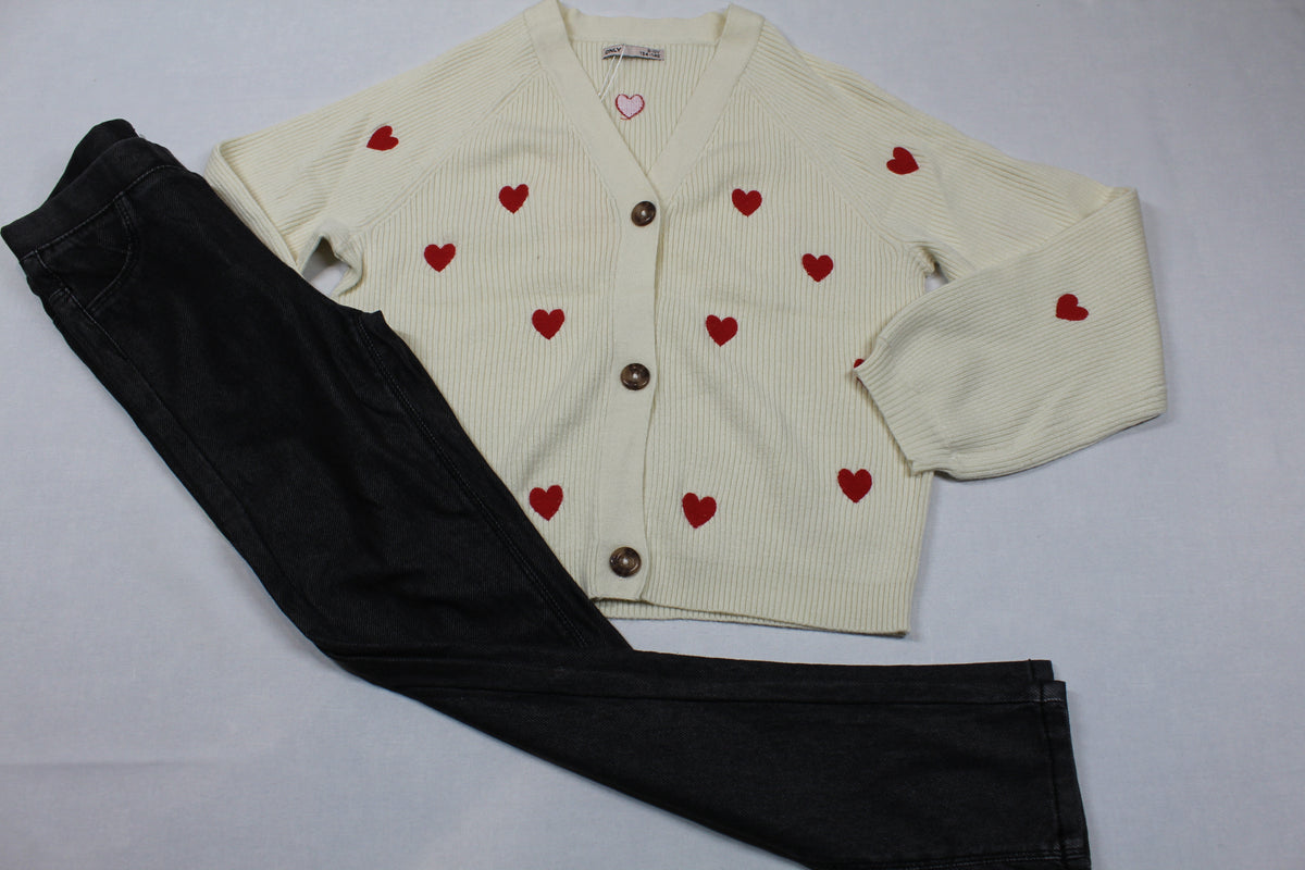 Set Strickweste Leggins Mädchen 134/140 Outlet