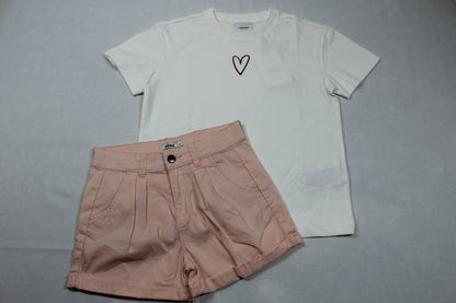 Set kurze Hose T-Shirt Mädchen 134/140 Outlet
