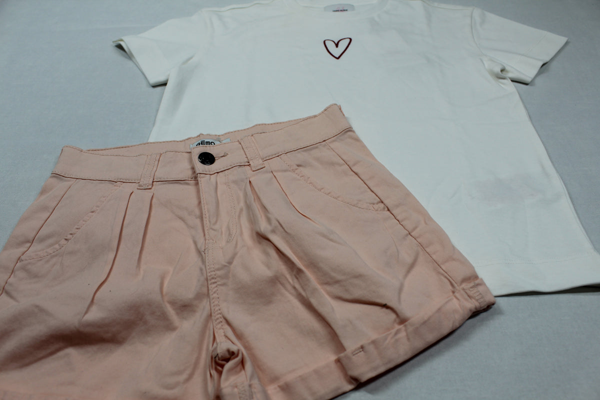 Set kurze Hose T-Shirt Mädchen 134/140 Outlet