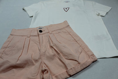 Set kurze Hose T-Shirt Mädchen 134/140 Outlet