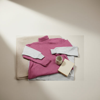 Set Stylische Weste Grau Rollkragenpullover Pik Mädchen 134/140